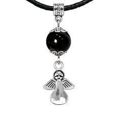 Амулет Ангел-хранитель (защита), черный агат MKA33-17