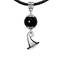 Амулет Шляпа (магический дар), черный агат MKA33-20