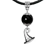 Амулет Шляпа (магический дар), черный агат MKA33-20