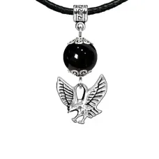 Амулет Орел (защита, сила, победа), черный агат MKA33-24