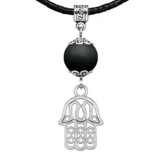 Амулет Хамса (от сглаза и зла), шунгит (синт.) MKA34-01