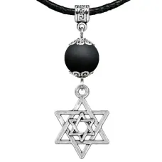 Амулет Звезда Давида (от сглаза и зла), шунгит (синт.) MKA34-02
