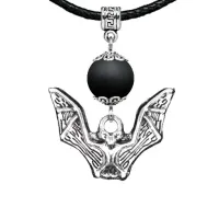 Амулет Летучая мышь (защита, счастье, успех), шунгит (синт.) MKA34-12