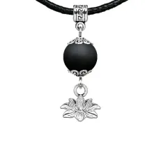 Амулет Лотос (гармония и развитие), шунгит (синт.) MKA34-15