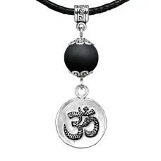 Амулет Ом (защита и духовное развитие), шунгит (синт.) MKA34-18