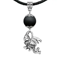 Амулет Дракон (удача, могущество, успех), шунгит (синт.) MKA34-25