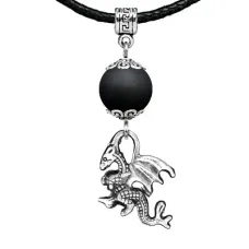 Амулет Дракон (удача, могущество, успех), шунгит (синт.) MKA34-25