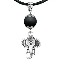 Амулет Слон (мудрость, сила, долголетие), шунгит (синт.) MKA34-26