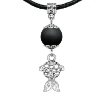 Амулет Золотая рыбка (исполнение желаний), шунгит (синт.) MKA34-27