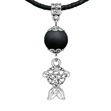 Амулет Золотая рыбка (исполнение желаний), шунгит (синт.) MKA34-27