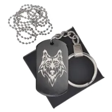 Черный жетон Волк BKZB-436