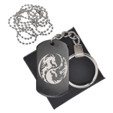 Черный жетон Драконы Инь-Ян BKZB-459