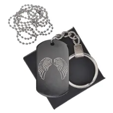 Черный жетон Крылья Ангела BKZB-469