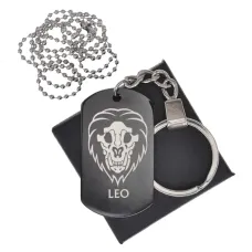 Черный жетон Знаки Зодиака Лев BKZB-510