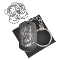 Черный жетон Девушка с автоматом BKZB-527