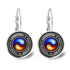 Серьги Инь-Ян SEAP-0020