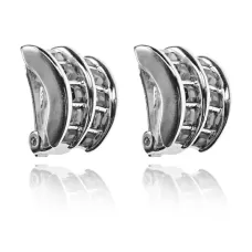 Серьги-клипсы с кристаллами UD011