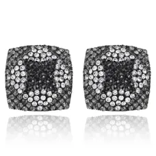 Серьги Ромб со стразами UD016