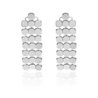 Серьги Вечерние, цвет серебряный UD017-s