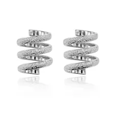 Серьги Спираль, цвет серебряный UD019-s