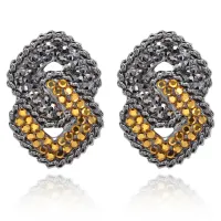 Серьги Два ромба, цвет золотой UD023-g