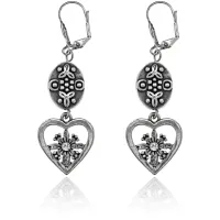 Серьги Сердце со стразой UD028