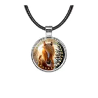 Кулон, цвет серебро, со шнурком, Год Лошади C0901027