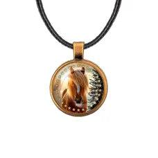 Кулон, цвет бронза, со шнурком, Год Лошади C0901029