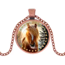 Кулон, цвет медь, с цепочкой, Год Лошади C0901030