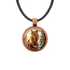 Кулон, цвет медь, со шнурком, Год Лошади C0901031
