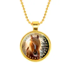 Кулон, цвет золото, с цепочкой, Год Лошади C0901032