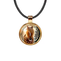 Кулон, цвет золото, со шнурком, Год Лошади C0901033