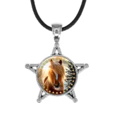 Звезда-кулон, металл, Год Лошади C0901064