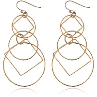 Серьги Геометрия, цвет золотой UD036-g