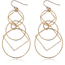 Серьги Геометрия, цвет золотой UD036-g