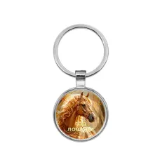 Круглый брелок, цвет серебро, Год Лошади C0902021