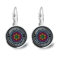 Серьги Цветок жизни SEAP-0060