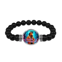 Браслет из черного агата, Конь в пальто C0903056