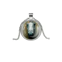 Кулон, цвет серебро, с цепочкой, Лошадка в тумане C0904026