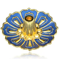 Подставка для благовоний Лотос, цвет синий PBK038-1