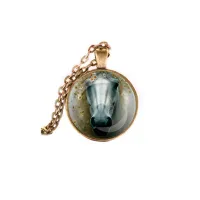 Кулон, цвет бронза, с цепочкой, Лошадка в тумане C0904028