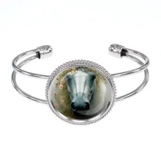 Браслет металлический, цвет серебро, Лошадка в тумане C0904034