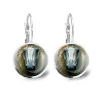 Серьги металлические, Лошадка в тумане C0904038