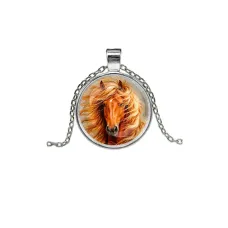 Кулон, цвет серебро, с цепочкой, Лошадь C0905026
