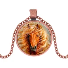 Кулон, цвет медь, с цепочкой, Лошадь C0905030