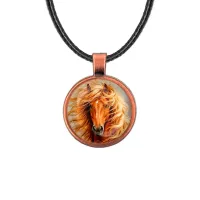 Кулон, цвет медь, со шнурком, Лошадь C0905031