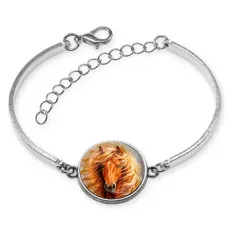 Браслет металлический, цвет серебро, Лошадь C0905046