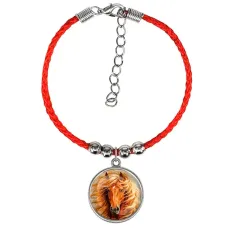 Браслет из красного шнура, Лошадь C0905047