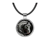 Кулон, цвет серебро, со шнурком, Лошадь C0906027