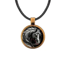 Кулон, цвет бронза, со шнурком, Лошадь C0906029